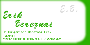 erik bereznai business card